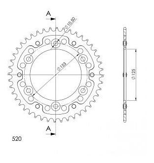 Supersprox Stealth Chain wheel 520 - 40Z (blue)