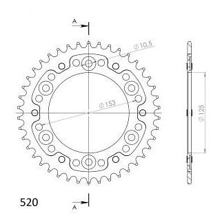 Supersprox Stealth rocchetto per catena 520 - 42Z (azurro)