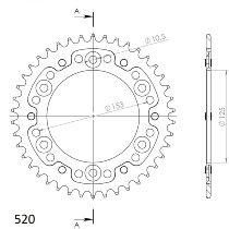 Supersprox Stealth rocchetto per catena 520 - 43Z (rosso)