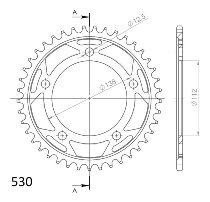 Supersprox Stahl-Kettenrad 530 - 41Z (schwarz)