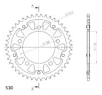 Supersprox Stealth Chain wheel 530 - 42Z (red)