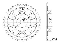 Supersprox acciaio rocchetto per catena 415 - 46Z (nero)