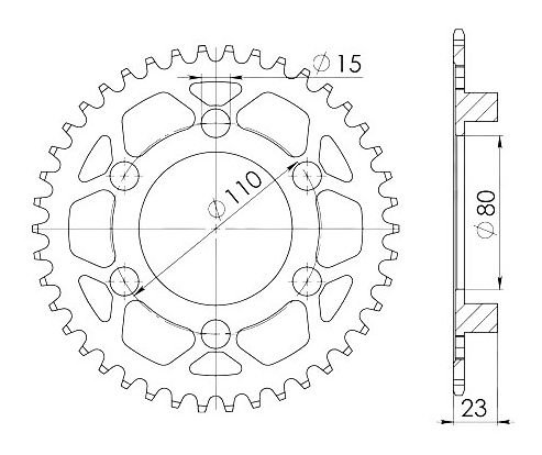 Supersprox Steel Chain wheel 520 - 36Z (black)