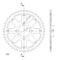 Supersprox Stealth Chain wheel 530 - 47Z (gold)