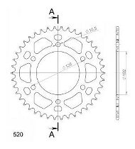 Supersprox alluminio rocchetto per catena 520 - 42Z (rosso)