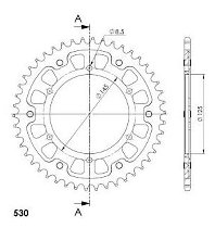 Supersprox Stealth Chain wheel 530 - 46Z (gold)