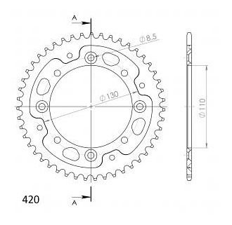 Supersprox Stealth Chain wheel 420 - 47Z (black)