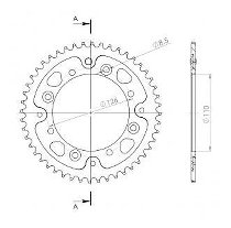 Supersprox Stealth rueda de cadena 420 - 48Z (negro)