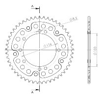 Supersprox Stealth Chain wheel 420 - 49Z (black)