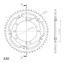 Supersprox Stealth Chain wheel 420 - 50Z (black)