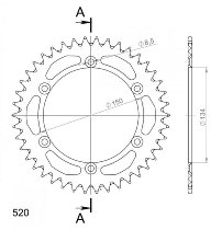 Supersprox aluminium roue d`entrainement 520 - 43Z (noir)