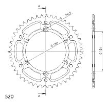 Supersprox Stealth roue d`entrainement 520 - 46Z (noir)