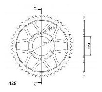 Supersprox acciaio rocchetto per catena 428 - 50Z (nero)