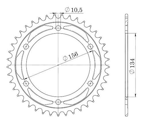 Supersprox Stahl-Kettenrad 520 - 40Z (schwarz)