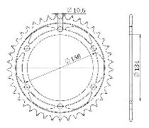 Supersprox acier roue d`entrainement 520 - 40Z (noir)