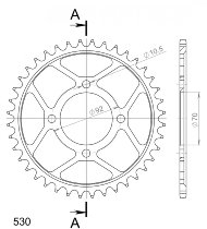 Supersprox Steel Chain wheel 530 - 33Z (black)