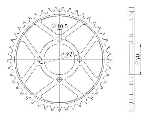 Supersprox acier roue d`entrainement 530 - 35Z (noir)