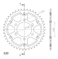 Supersprox Stealth rocchetto per catena 520 - 40Z (azurro)