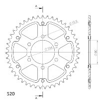 Supersprox Stealth rocchetto per catena 520 - 46Z (nero)