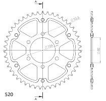 Supersprox Stealth rueda de cadena 520 - 48Z (anaranjado)