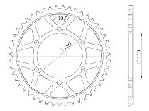 Supersprox Stealth rueda de cadena 530 - 39Z (oro)