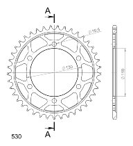 Supersprox acero rueda de cadena 530 - 41Z (negro)