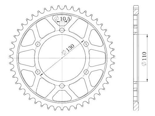 Supersprox Stealth-Kettenrad 530 - 41Z (blau)