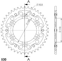 Supersprox Stealth rocchetto per catena 530 - 42Z (nero)