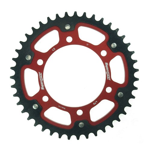 Supersprox Stealth rueda de cadena 530 - 43Z (rojo)