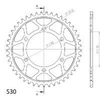 Supersprox acciaio rocchetto per catena 530 - 45Z (nero)