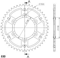 Supersprox Stealth Chain wheel 530 - 47Z (silver)