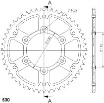 Supersprox Stealth-Kettenrad 530 - 51Z (silber)