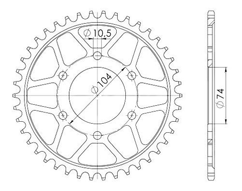 Supersprox acier roue d`entrainement 530 - 40Z (noir)