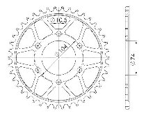 Supersprox acier roue d`entrainement 530 - 40Z (noir)