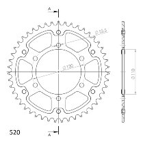 Supersprox Stealth Chain wheel 520 - 43Z (black)