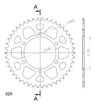 Supersprox alluminio rocchetto per catena 520 - 46Z (azurro)