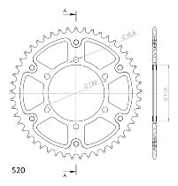 Supersprox Stealth rocchetto per catena 520 - 49Z (azurro)