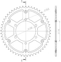 Supersprox Stealth Chain wheel 520 - 55Z (gold)