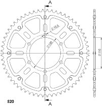 Supersprox Stealth Chain wheel 520 - 70Z (gold)