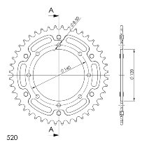 Supersprox Stealth Chain wheel 520 - 46Z (blue)