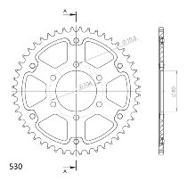 Supersprox Stealth Chain wheel 530 - 45Z (black)