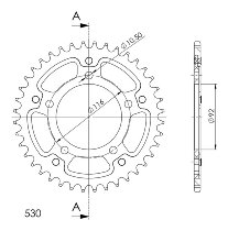 Supersprox Stealth Chain wheel 530 - 40Z (gold)