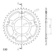 Supersprox Stealth roue d`entrainement 530 - 41Z (noir)