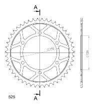 Supersprox Steel Chain wheel 525 - 47Z (black)