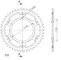 Supersprox Stealth rocchetto per catena 525 - 49Z (nero)