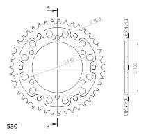 Supersprox Stealth roue d`entrainement 530 - 43Z (rouge)