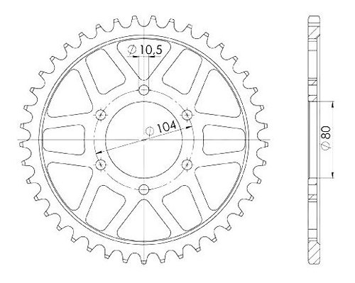 Supersprox acier roue d`entrainement 630 - 32Z (noir)