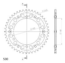 Supersprox Stealth rocchetto per catena 530 - 45Z (azurro)