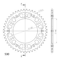 Supersprox Stealth rocchetto per catena 530 - 48Z (nero)