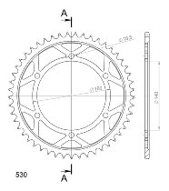 Supersprox Steel Chain wheel 530 - 49Z (black)